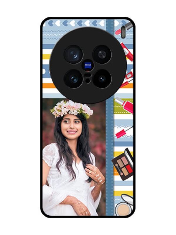Custom Vivo X200 Pro 5G Custom Metal Phone Case - Makeup Icons Design