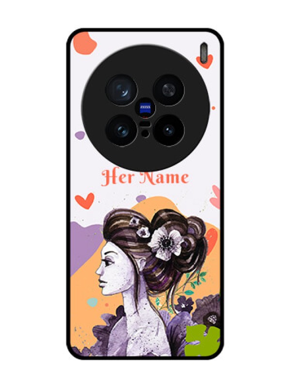 Custom Vivo X200 Pro 5G Custom Metal Phone Case - Woman And Nature Design