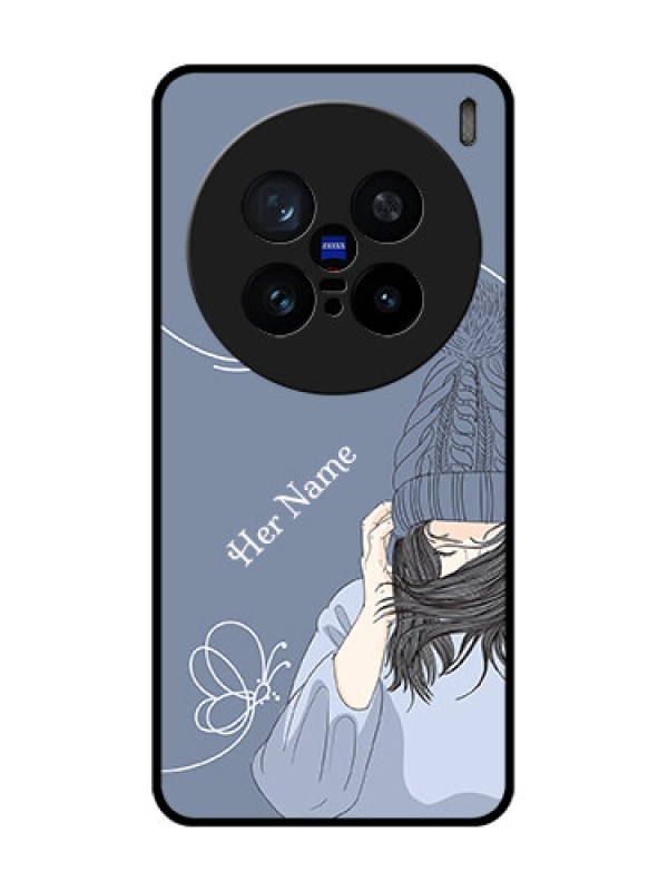 Custom Vivo X200 Pro 5G Custom Metal Phone Case - Girl In Winter Outfit Design