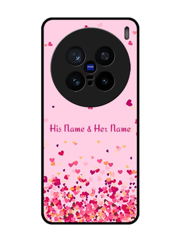 Custom Vivo X200 Pro 5G Custom Metal Phone Case - Floating Hearts Design