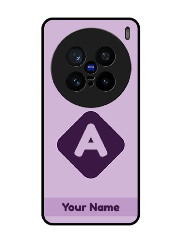 Custom Vivo X200 Pro 5G Custom Metal Phone Case - Custom Letter In Curved Badge Design