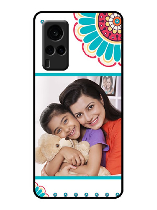 Custom Vivo X60 5G Custom Metal Phone Case - Flower Design