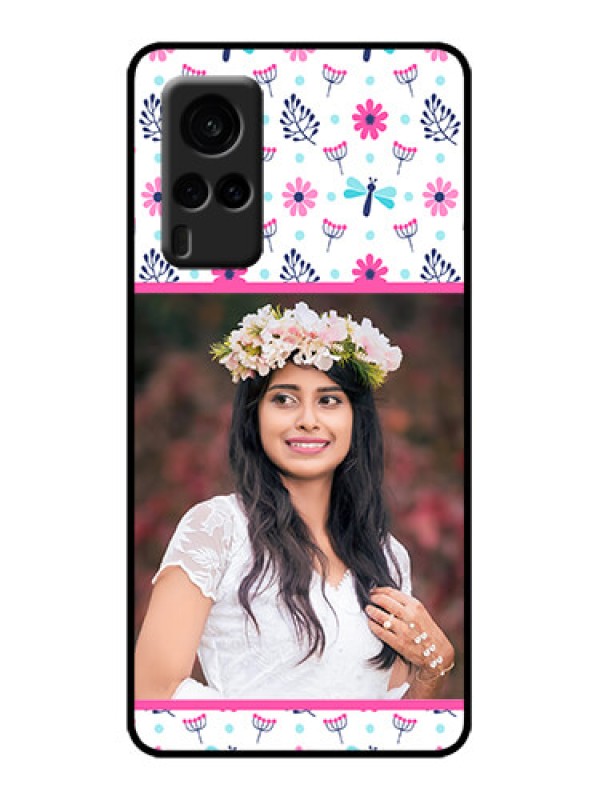 Custom Vivo X60 5G Custom Metal Phone Case - Colorful Flower Design