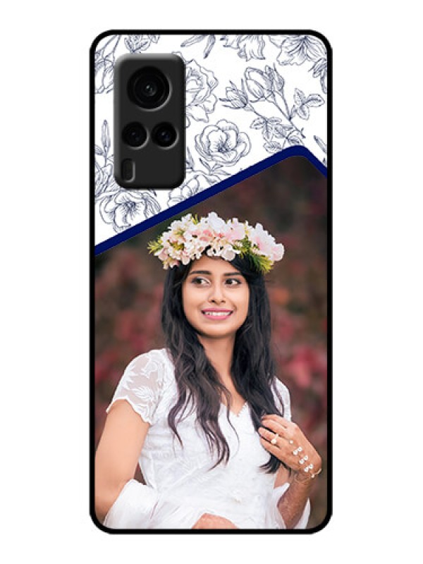 Custom Vivo X60 5G Custom Metal Phone Case - Classy Floral Design