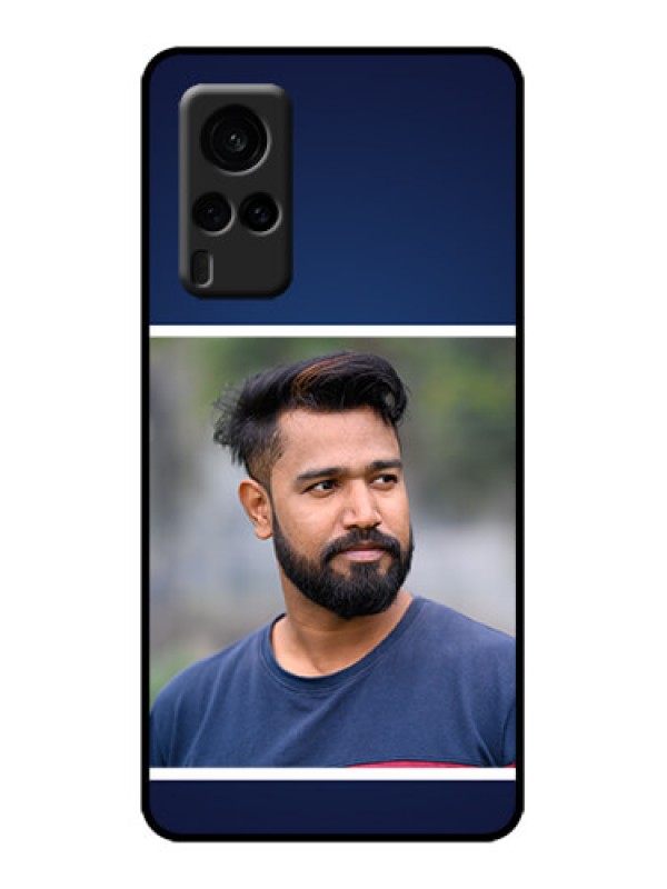 Custom Vivo X60 5G Custom Metal Phone Case - Simple Royal Blue Design