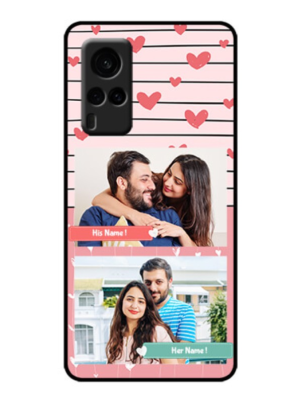 Custom Vivo X60 5G Custom Metal Phone Case - Photo With Heart Design