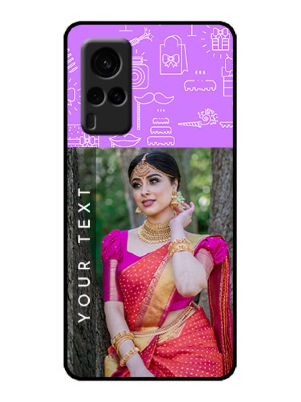 Custom Vivo X60 5G Custom Metal Phone Case - Birthday Icons Design