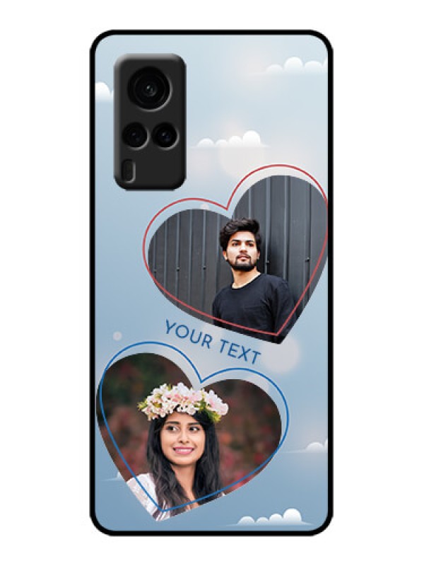 Custom Vivo X60 5G Custom Metal Phone Case - Blue Color Couple Design