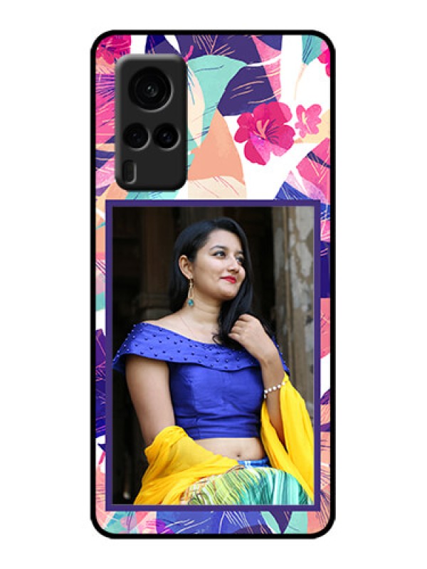 Custom Vivo X60 5G Custom Metal Phone Case - Abstract Floral Design