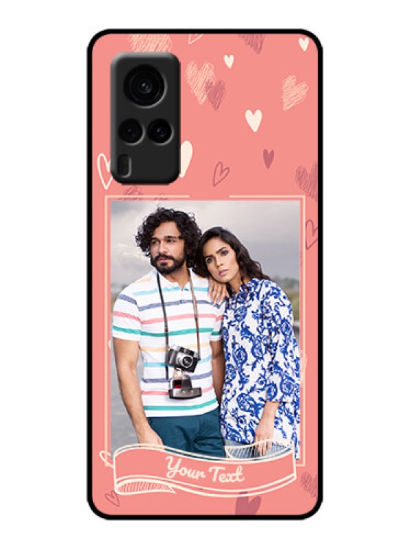 Custom Vivo X60 5G Custom Metal Phone Case - Love Doodle Art Design