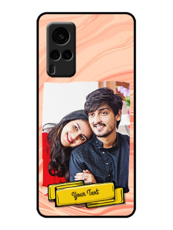 Custom Vivo X60 5G Custom Metal Phone Case - Marble Texture Design