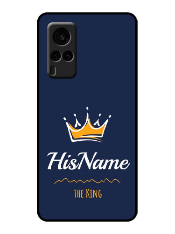 Custom Vivo X60 5G Custom Metal Phone Case - King With Name Design