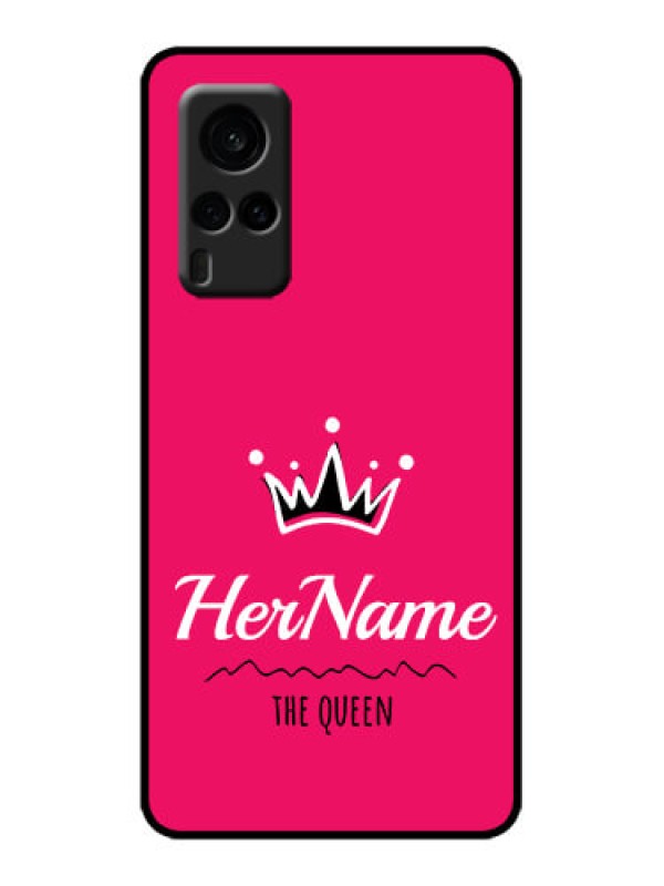 Custom Vivo X60 5G Custom Metal Phone Case - Queen With Name Design