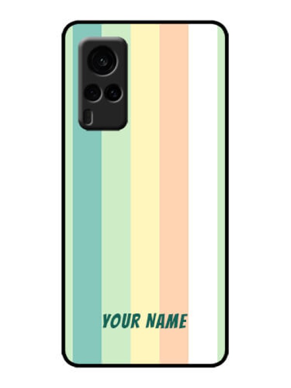 Custom Vivo X60 5G Custom Metal Phone Case - Multi - Colour Stripes Design