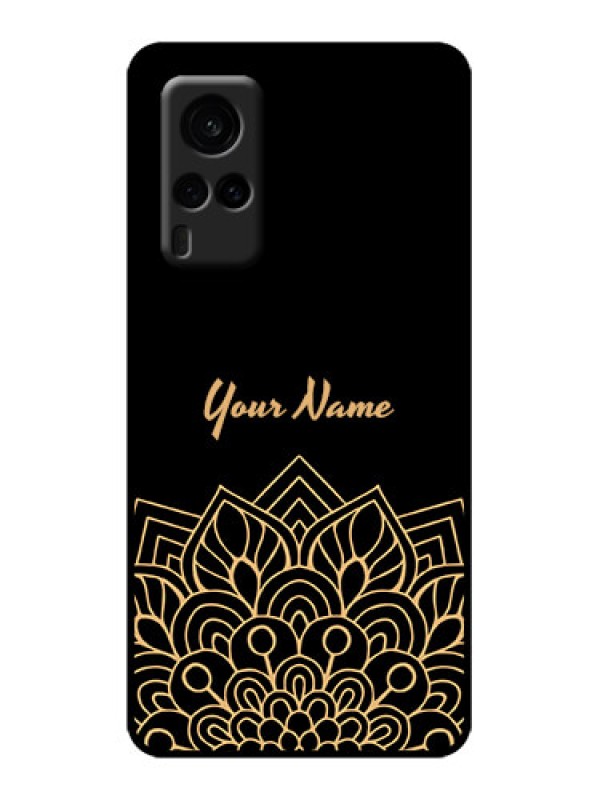 Custom Vivo X60 5G Custom Metal Phone Case - Golden Mandala Design