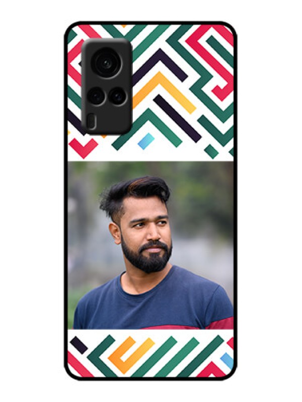 Custom Vivo X60 5G Custom Metal Phone Case - Colorful Maze Pattern Design
