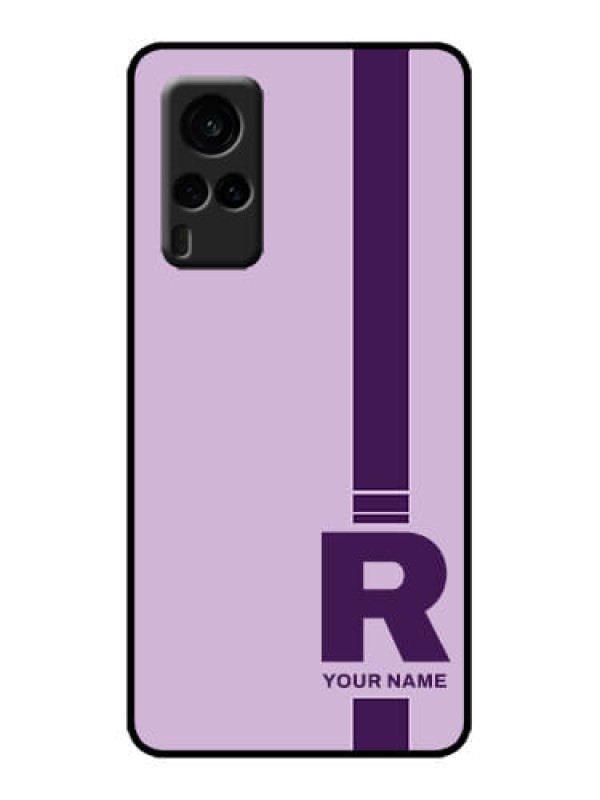 Custom Vivo X60 5G Custom Metal Phone Case - Simple Dual Tone Stripe With Name Design