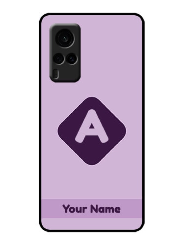 Custom Vivo X60 5G Custom Metal Phone Case - Custom Letter In Curved Badge Design