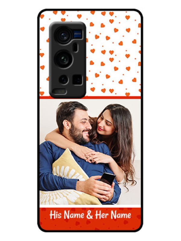 Custom Vivo X60 Pro Plus 5G Custom Metal Phone Case - Orange Love Symbol Design