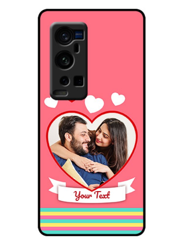 Custom Vivo X60 Pro Plus 5G Custom Metal Phone Case - Love Shapes Doodle Design