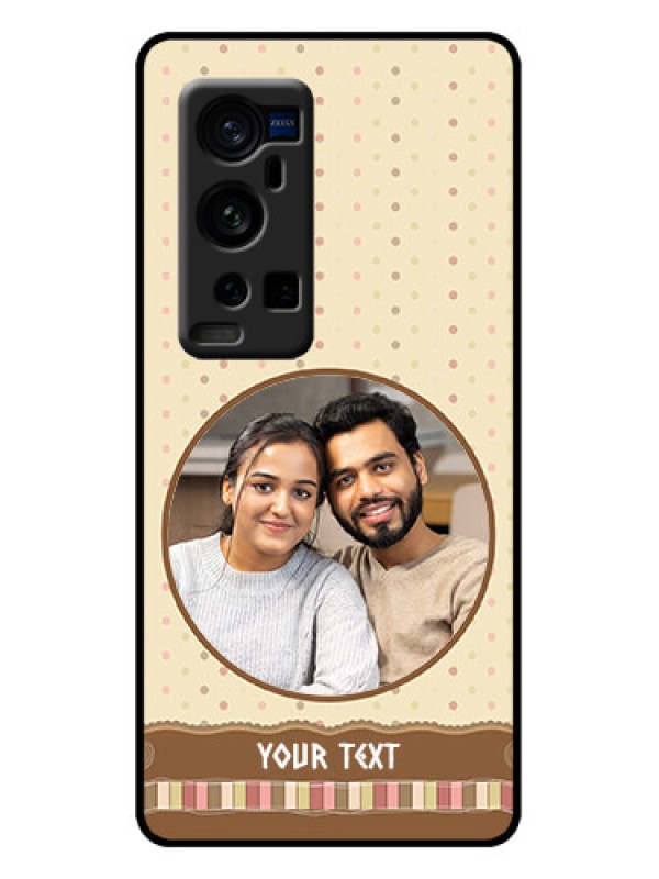 Custom Vivo X60 Pro Plus 5G Custom Metal Phone Case - Brown Dotted Mobile Case Design