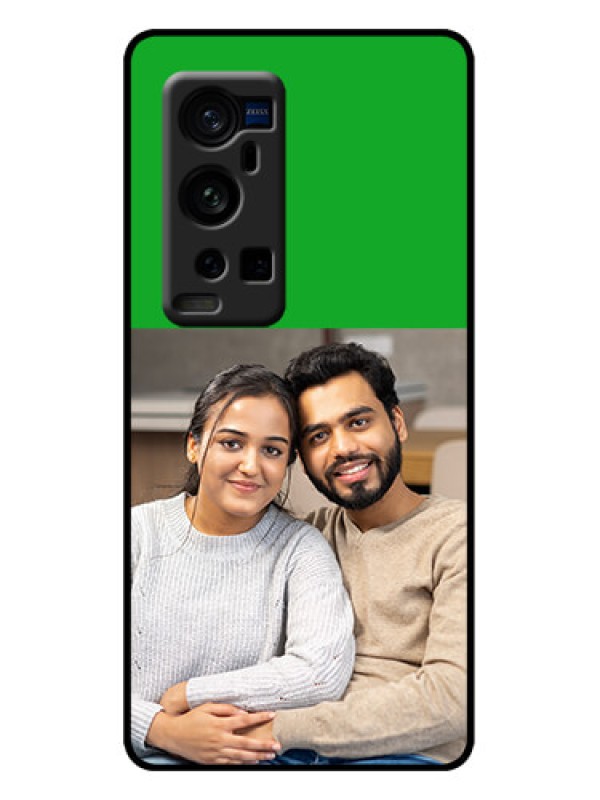 Custom Vivo X60 Pro Plus 5G Custom Metal Phone Case - Green Pattern Design