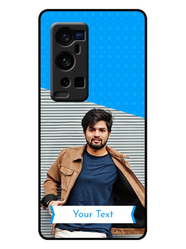 Custom Vivo X60 Pro Plus 5G Custom Metal Phone Case - Simple Blue Color Design