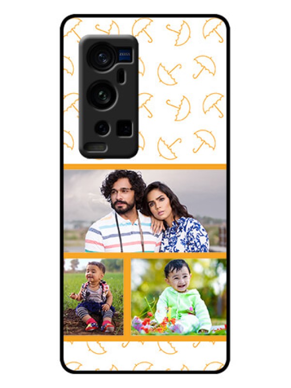 Custom Vivo X60 Pro Plus 5G Custom Metal Phone Case - Yellow Pattern Design