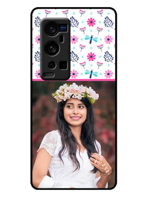 Custom Vivo X60 Pro Plus 5G Custom Metal Phone Case - Colorful Flower Design