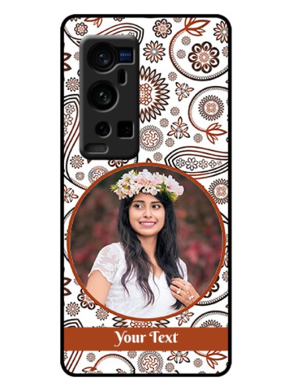 Custom Vivo X60 Pro Plus 5G Custom Metal Phone Case - Abstract Flower Design