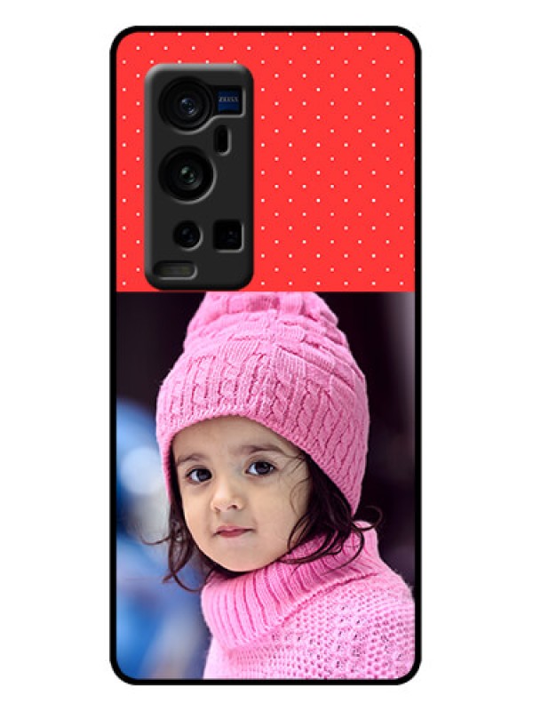 Custom Vivo X60 Pro Plus 5G Custom Metal Phone Case - Red Pattern Design