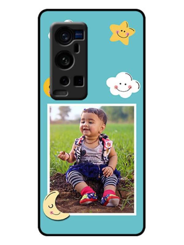 Custom Vivo X60 Pro Plus 5G Custom Metal Phone Case - Smiley Kids Stars Design