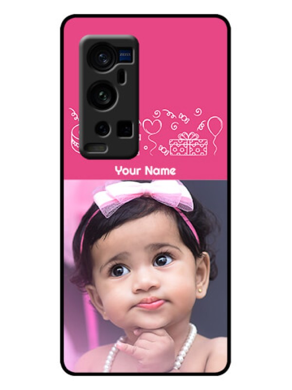 Custom Vivo X60 Pro Plus 5G Custom Metal Phone Case - With Birthday Line Art Design