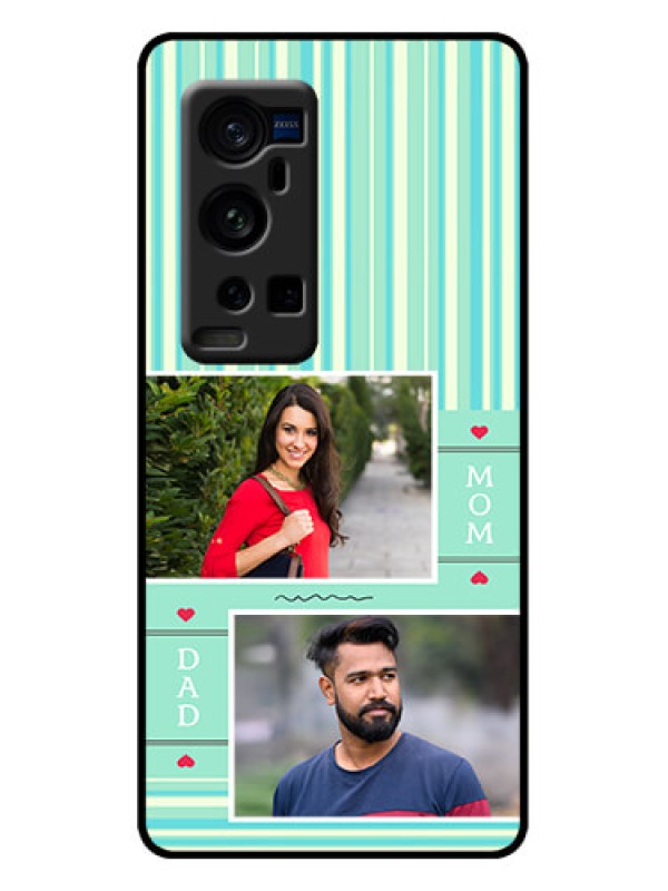 Custom Vivo X60 Pro Plus 5G Custom Metal Phone Case - Mom and Dad Pic Design