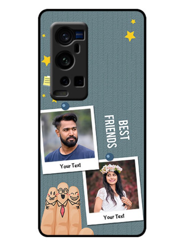 Custom Vivo X60 Pro Plus 5G Custom Metal Phone Case - Sticky Frames And Friendship Design
