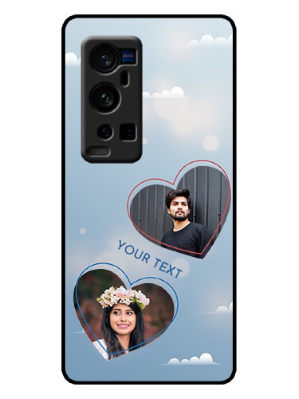 Custom Vivo X60 Pro Plus 5G Custom Metal Phone Case - Blue Color Couple Design