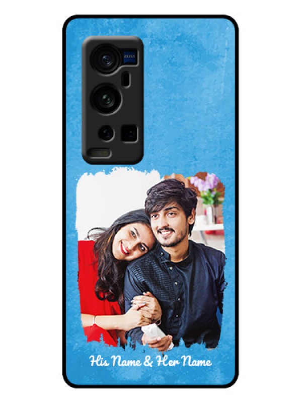 Custom Vivo X60 Pro Plus 5G Custom Metal Phone Case - Blue Color Vintage Design