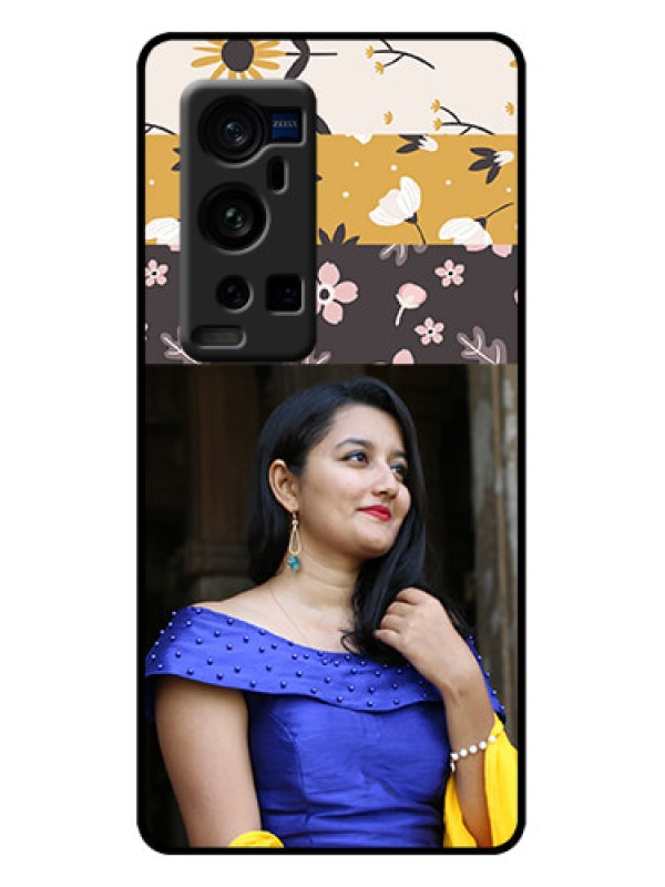 Custom Vivo X60 Pro Plus 5G Custom Metal Phone Case - Stylish Floral Design