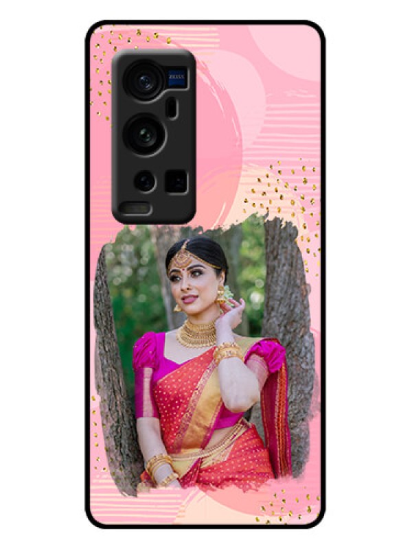 Custom Vivo X60 Pro Plus 5G Custom Metal Phone Case - Gold Glitter Splash Design