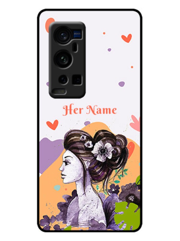 Custom Vivo X60 Pro Plus 5G Custom Metal Phone Case - Woman And Nature Design