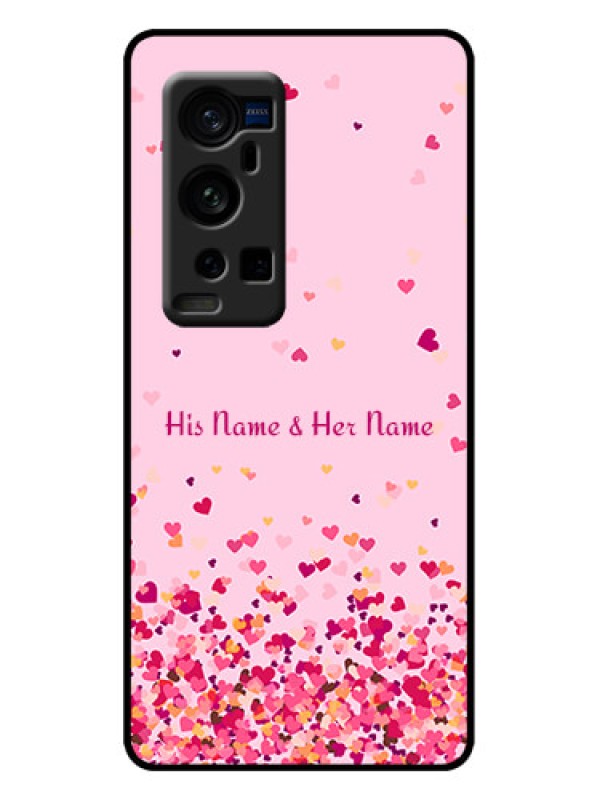 Custom Vivo X60 Pro Plus 5G Custom Metal Phone Case - Floating Hearts Design