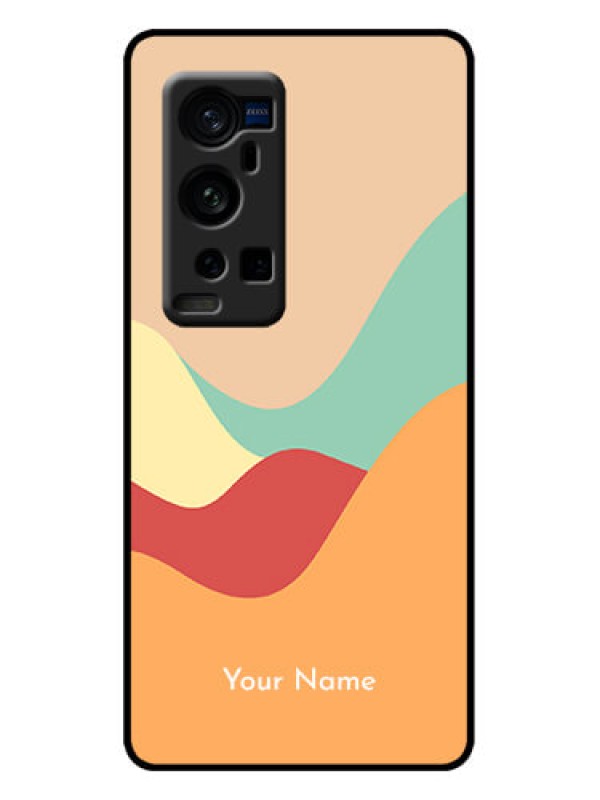 Custom Vivo X60 Pro Plus 5G Custom Metal Phone Case - Ocean Waves Multi - Colour Design