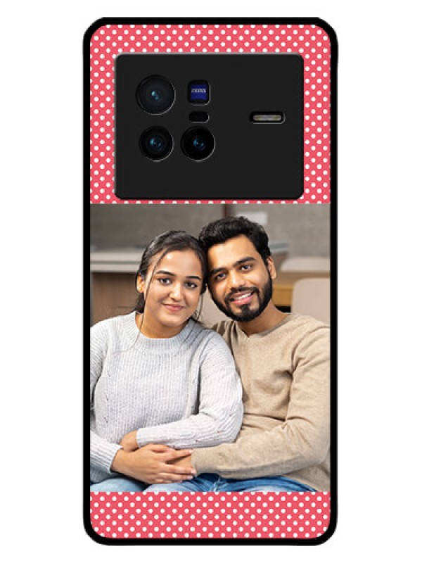 Custom Vivo X80 5G Custom Metal Phone CaseWhite Dotted Design