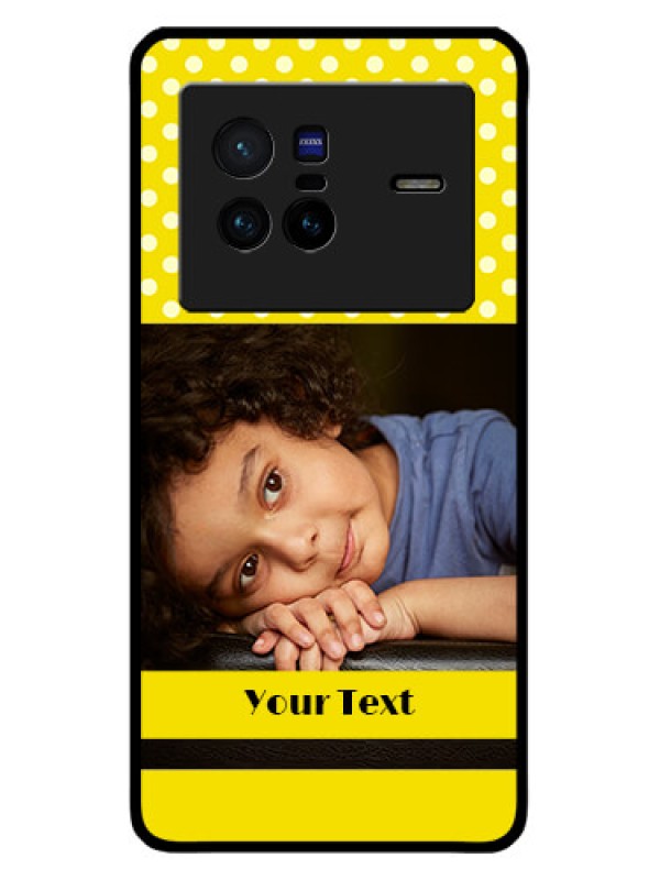 Custom Vivo X80 5G Custom Metal Phone CaseBright Yellow Case Design