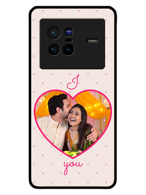 Custom Vivo X80 5G Custom Metal Phone CaseHeart Shape Design