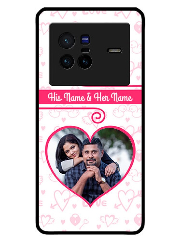 Custom Vivo X80 5G Custom Metal Phone CaseHeart Shape Love Design