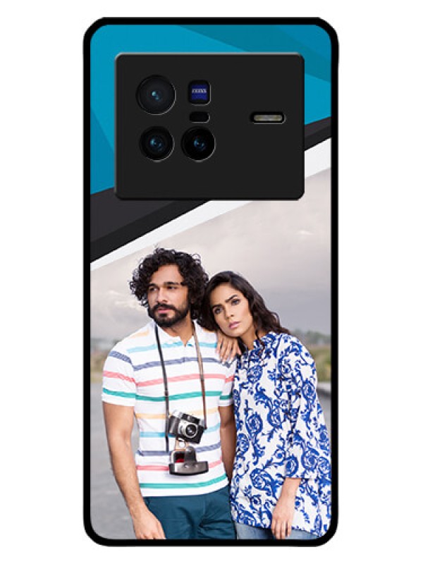 Custom Vivo X80 5G Custom Metal Phone CaseSimple Pattern Photo Upload Design