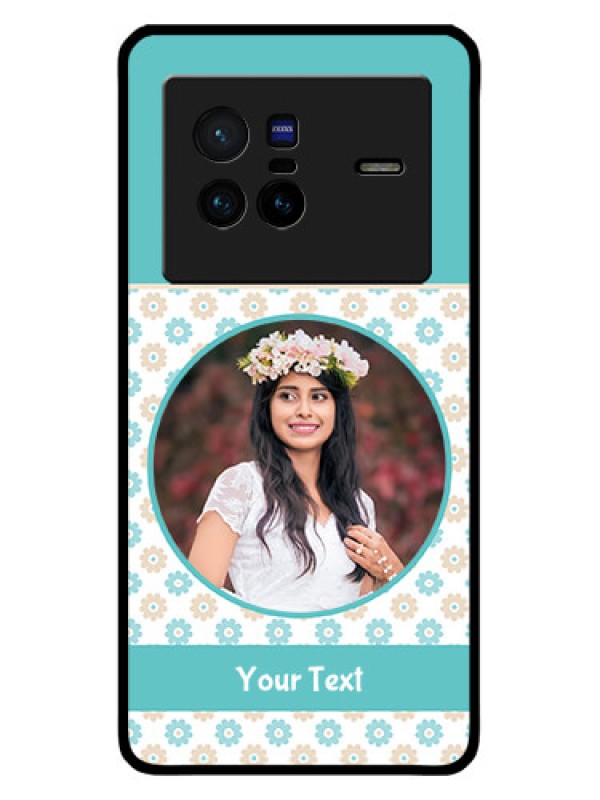 Custom Vivo X80 5G Custom Metal Phone CaseBeautiful Flowers Design