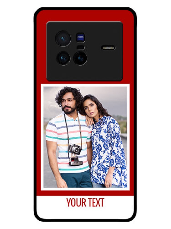 Custom Vivo X80 5G Custom Metal Phone CaseRed Color Design