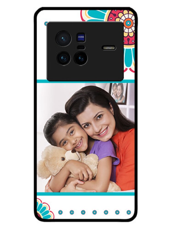 Custom Vivo X80 5G Custom Metal Phone CaseFlower Design